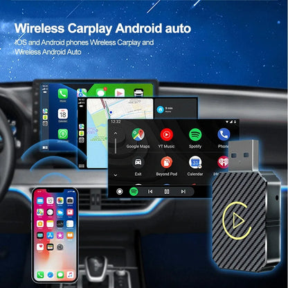 Wireless Carplay Android Auto Adapter Smart Box Plug and Play Wireless Dongle BT Wifi for Wired Carplay/Andriod Auto Cars